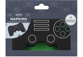 Ginger ray - Controller servetten - Feestdecoratie - GroenWitZwart - Papier