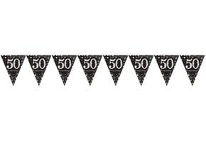 Amscan Sparkling Celebrations - Vlaggenlijn 50 Goud (4 meter)