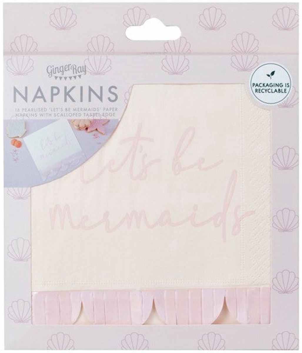 Ginger Ray Let's Be Mermaids Servetten - 16 stuks