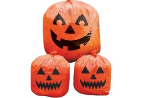 Amscan Afvalzakken Halloween 91.4 X 121,9 Cm Oranje 3 Stuks