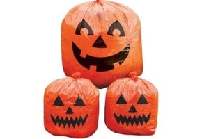 Amscan Halloween afvalzakken oranje – 91,4 x 121,9 cm – 3 stuks
