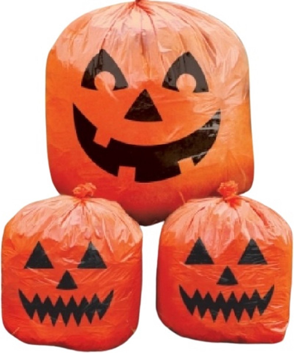 Amscan Afvalzakken Halloween 91.4 X 121,9 Cm Oranje 3 Stuks