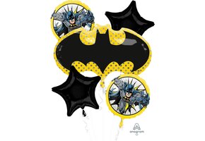 Amscan Folieballonnen Dc Comics Batman Junior Zwart/geel 5-delig