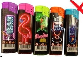 Aanstekers 5 stuks assorti geleverd