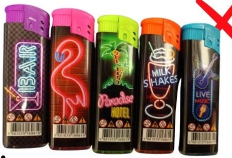 Aanstekers 5 stuks assorti geleverd
