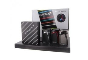 Silver match usb aansteker assorti geleverd