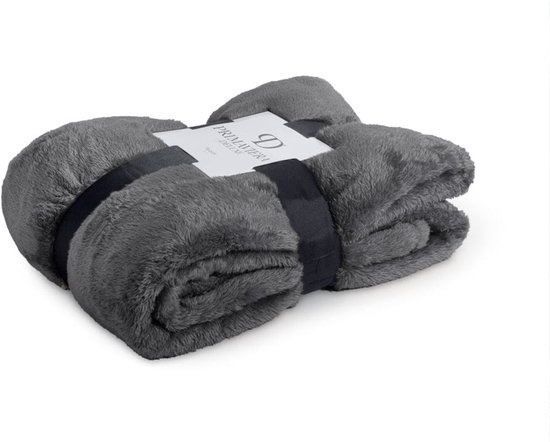 Primaviera Deluxe Teddy plaid Antraciet 150 x 200 cm