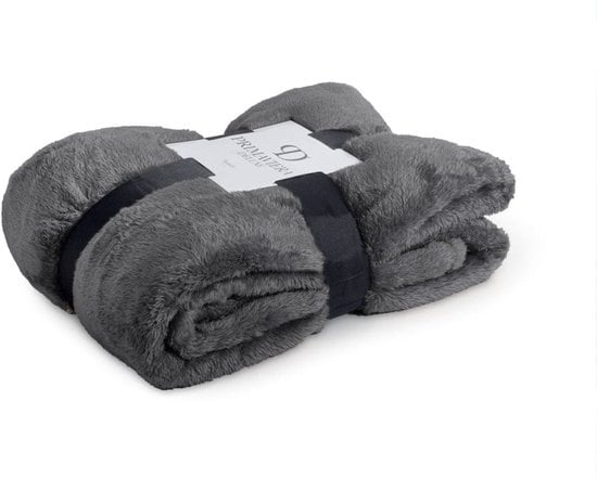 Primaviera Deluxe Teddy plaid Antraciet 150 x 200 cm