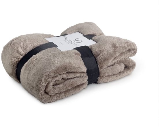Primaviera Deluxe Teddy plaid Diep Taupe 150 x 200 cm