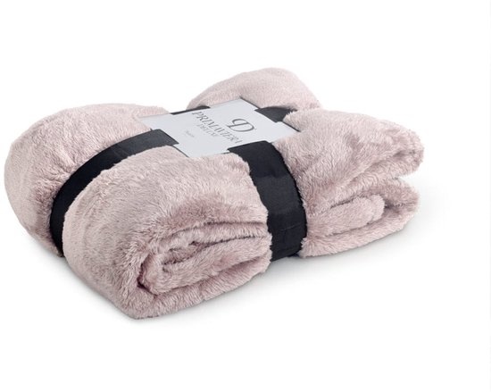 Primaviera Deluxe Teddy plaid Poeder Roze 150 x 200 cm