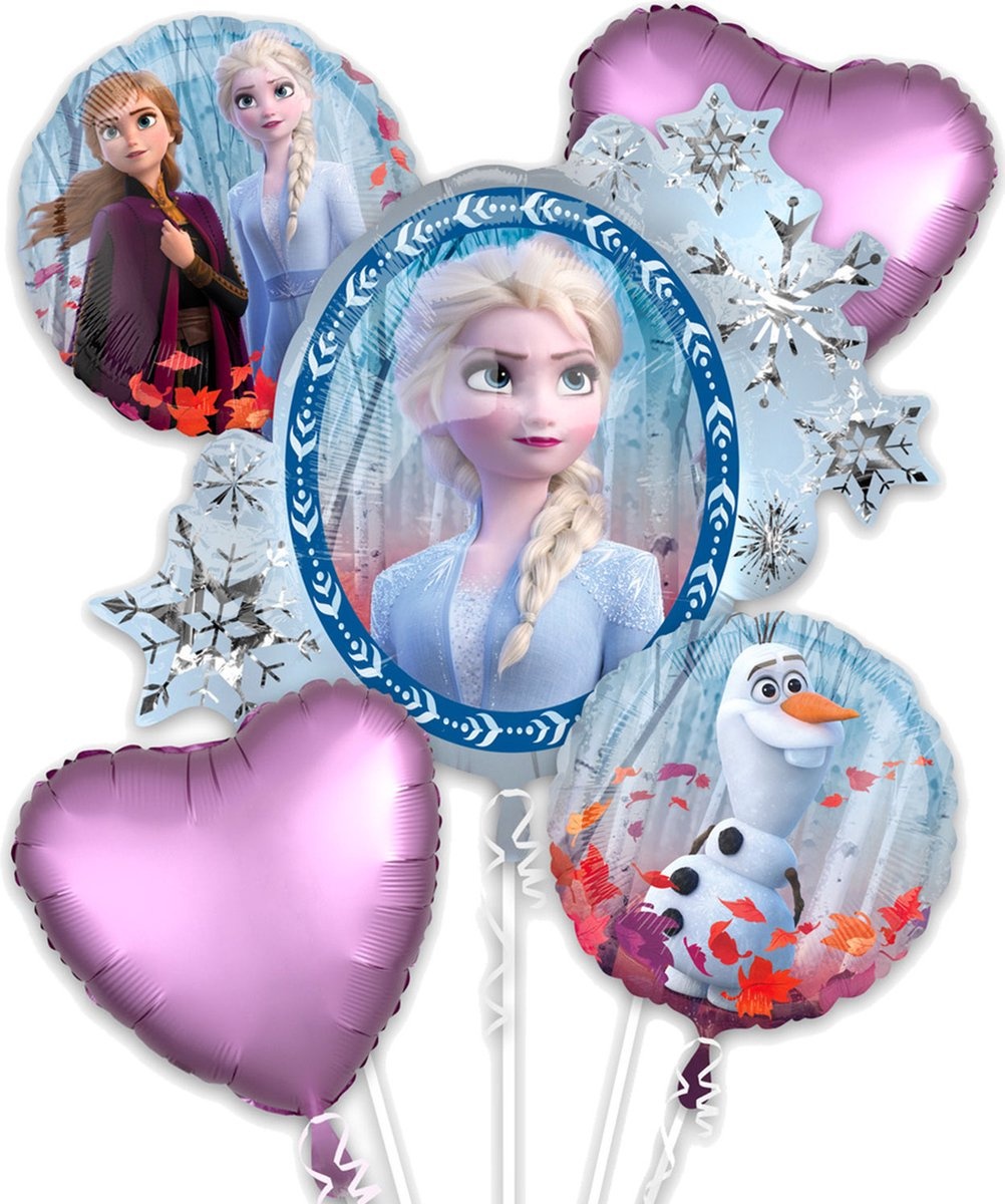 Amscan - Boeket van 5 Frozen 2 folieballonnen