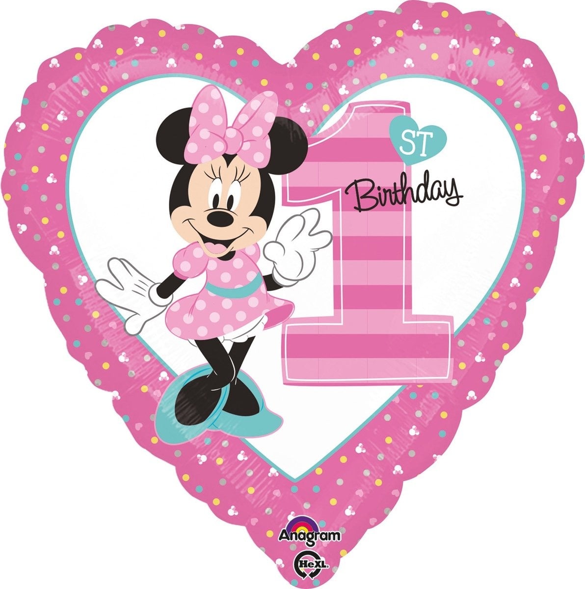 Amscan - Minnie Mouse folieballon 1e verjaardag