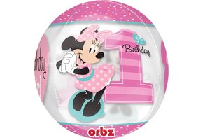 Amscan Minnie Mouse 1st birthday folieballon 38x40cm