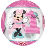 Amscan Minnie Mouse 1st birthday folieballon 38x40cm