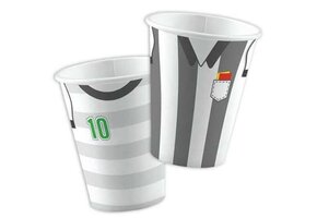 8 papieren voetbalbekers 250ml