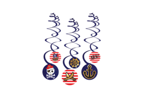 Swirls Piraten Kaart (6 stuks)