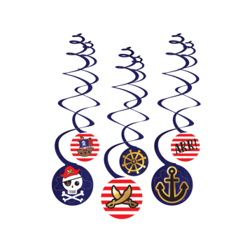 Swirls Piraten Kaart (6 stuks)