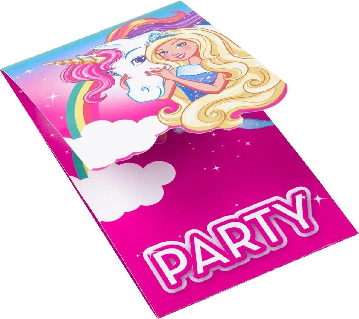 8 Barbie-Dreamtopia Uitnodigingskaarten