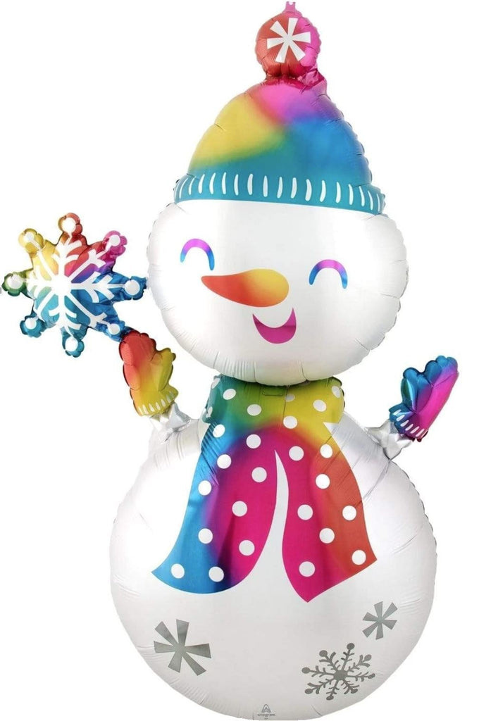 Sneeuwman folieballon 78 x 139 cm