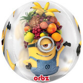 Ballonnen Crazy Minions transparant assorti