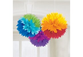 3 Romantische Regenboog Pompons