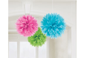 3 kleurrijke Romance-pompons