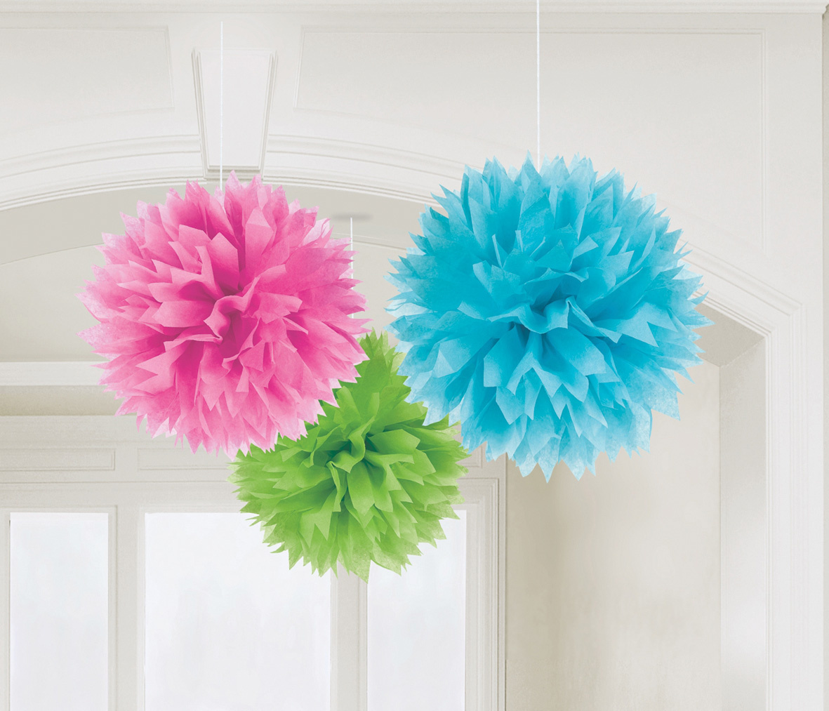 3 kleurrijke Romance-pompons