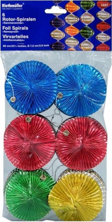 6 kleurige rotor-spiralen 60cm