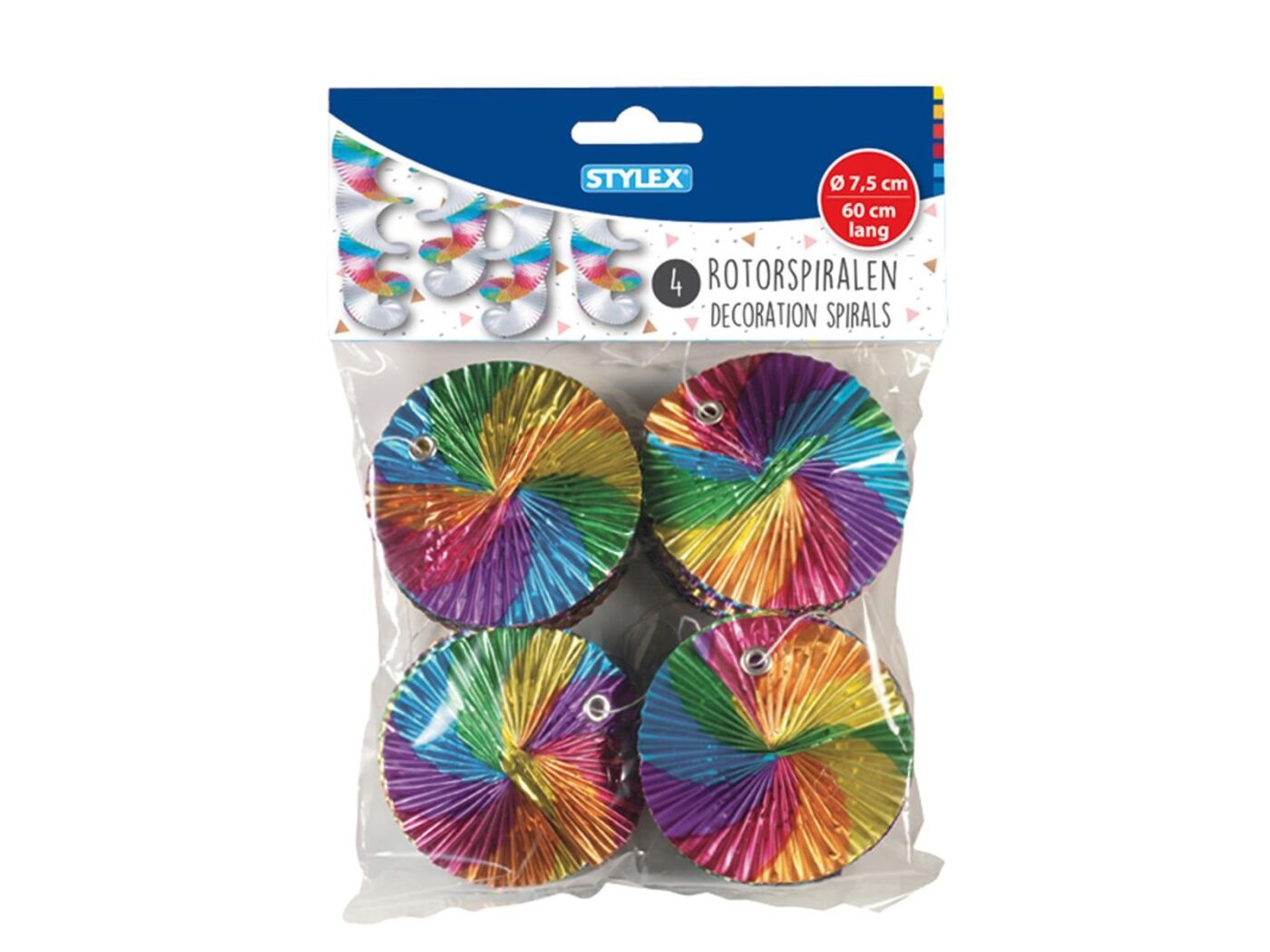 Confetti rotor spiralen 60cm 4 delen