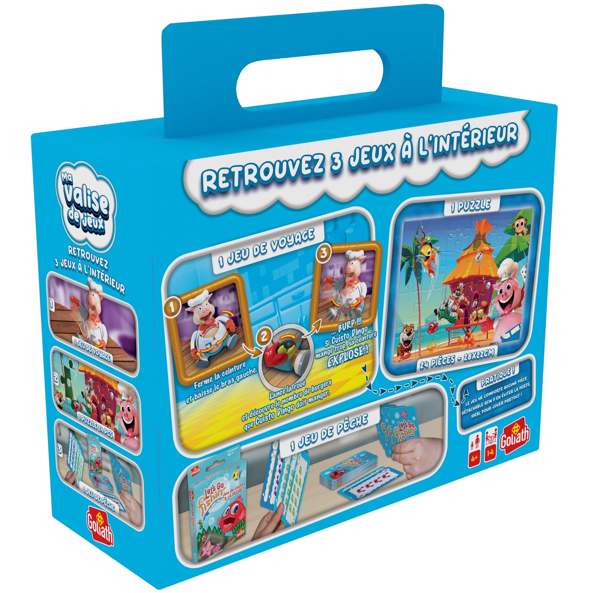 Goliath Valisette Multi Jeux 1-cuisto Dingo Voyage is een reiskoffer met meerdere spellen
