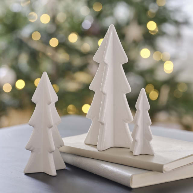 Ginger ray Decoration - Witte Keramische Bomen