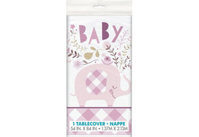 Unique Baby Shower tafelkleed 84 x 54 cm, roze