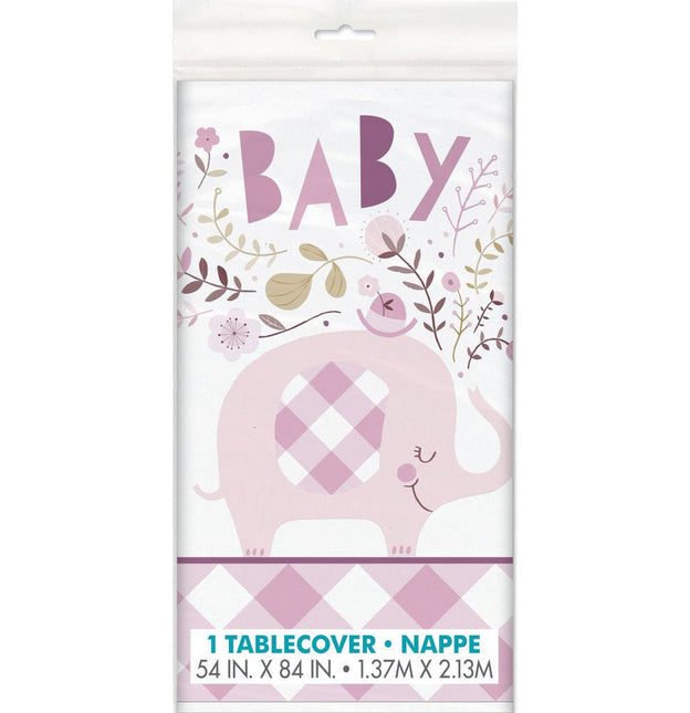 Unique Baby Shower tafelkleed 84 x 54 cm, roze