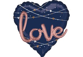 Ballon love blauw 91 cm