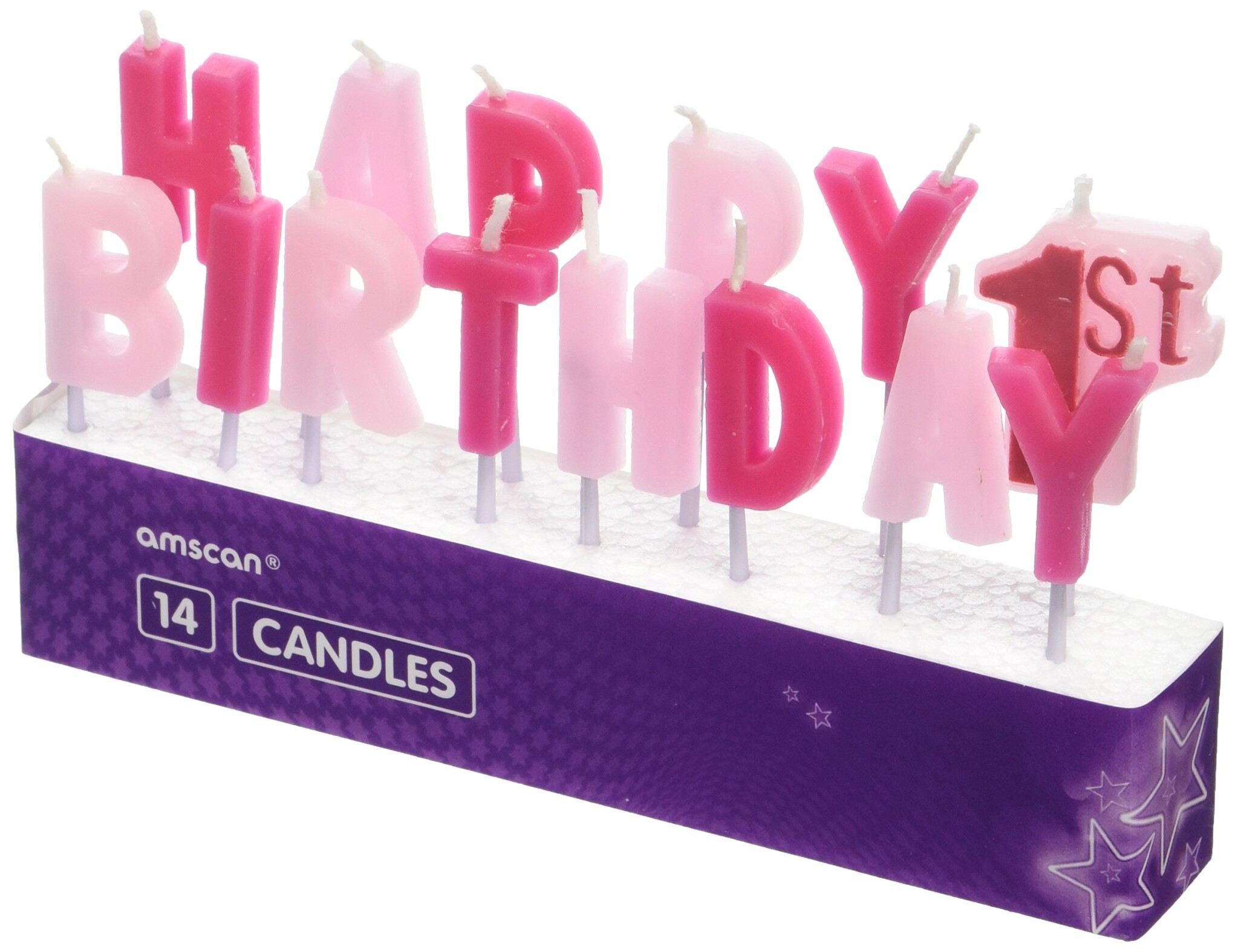 Amscan Kaarsen 'Happy 1st Birthday Girl'