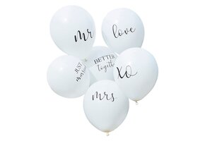 Ginger Ray Botanical bruiloft Ballonnen Wit