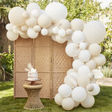 Ballonslinger Wit en Crème 80 stuks
