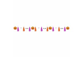 Guirlande Pompon Happy Halloween 3m