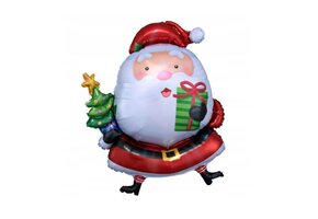 Amscan folieballon Kerstman met boom 93cm