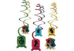 Amscan Harry Potter House Swirls - 6 stuks - Verjaardag