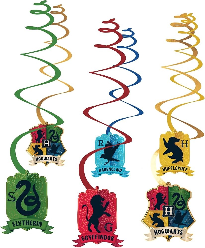 Amscan Harry Potter House Swirls - 6 stuks - Verjaardag