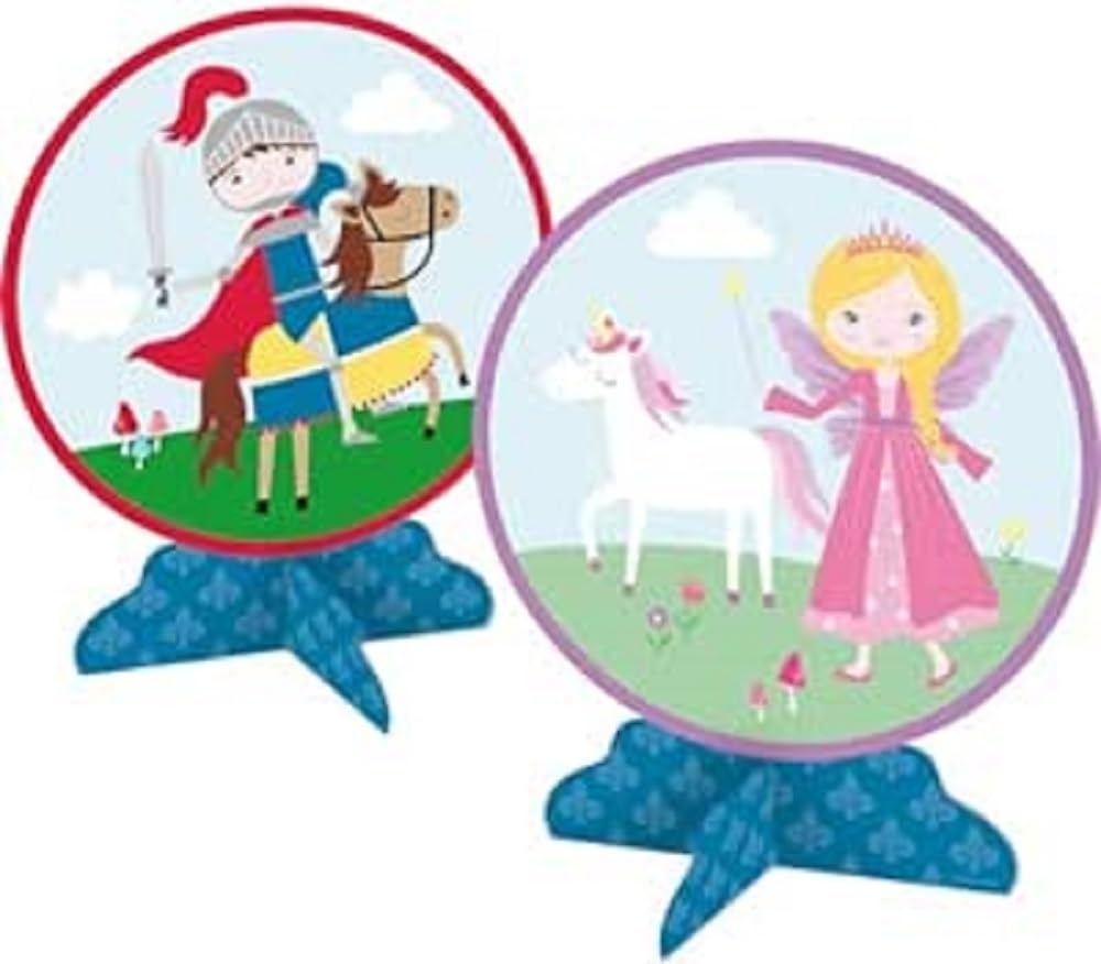 Amscan Prinses en Ridder tafeldecoratie 21 x 24 cm