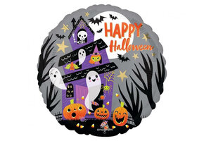 Halloween Happy Haunted House folieballon 46 cm