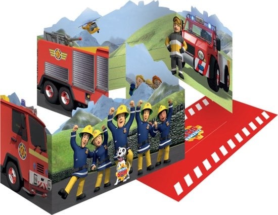 Amscan Brandweerman Sam Uitnodigingen 8 stuks