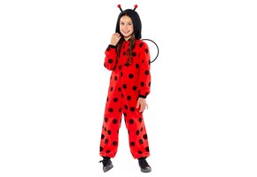 Amscan Unisex Ladybug Fleece Onesie met Kap en Vleugels 10-12 jaar