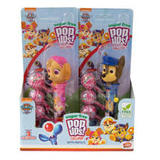 Pop up lollie Paw Patrol  Blister Suiker vrij 1 assorti uitgeleverd
