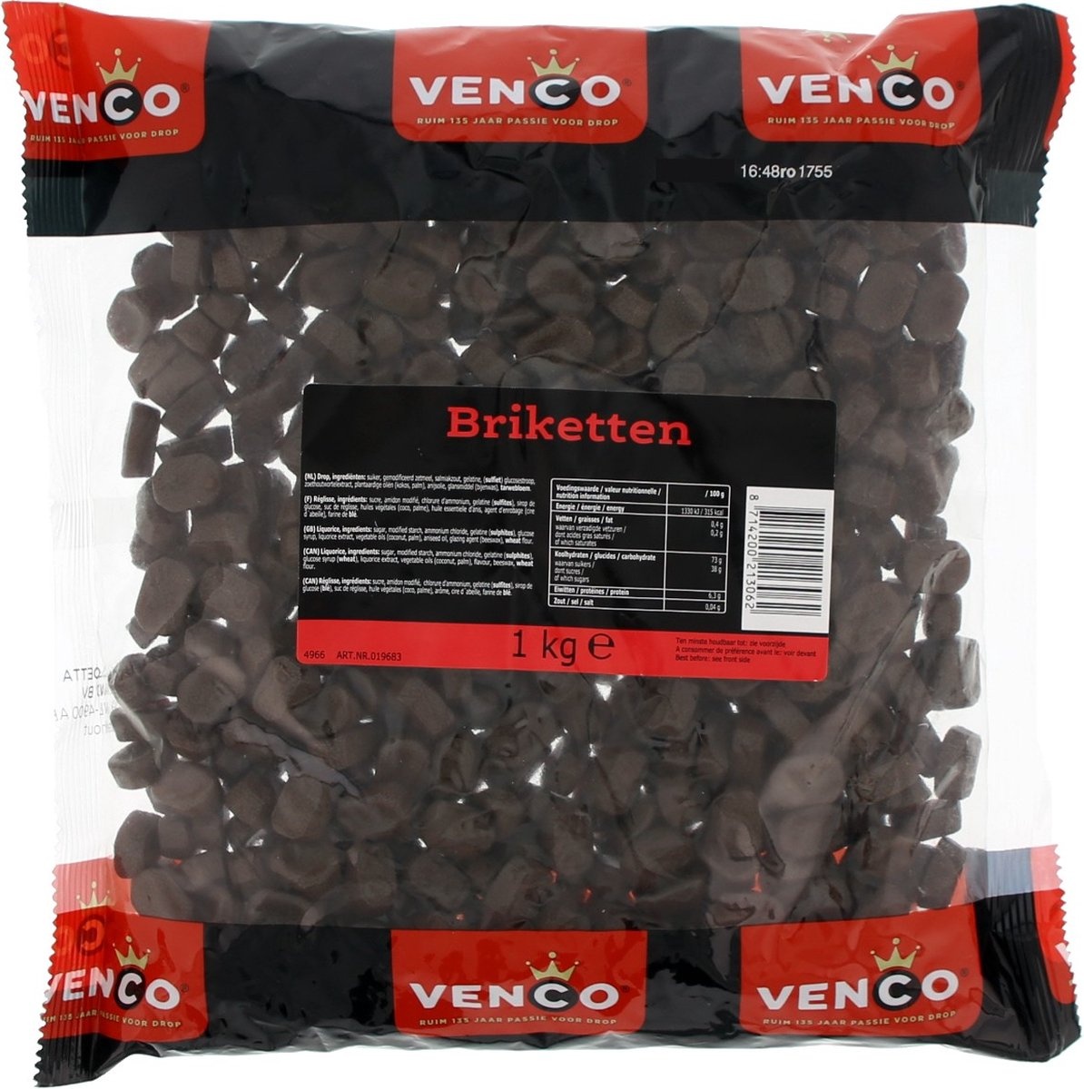 Venco dubbel zout - zoute drop - 1000g