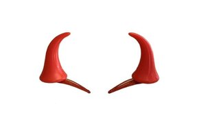Amscan Clip-on duivelshoorntjes rood