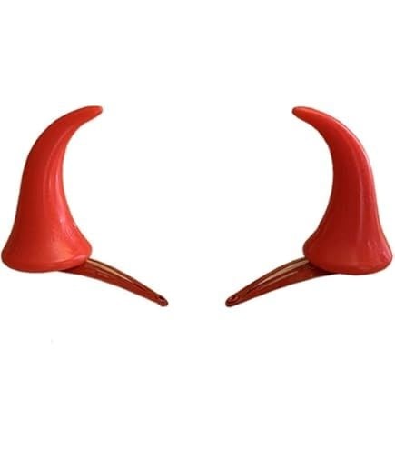 Amscan Clip-on duivelshoorntjes rood
