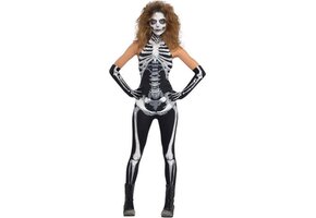 Amscan - Dames Kostuum Bone-A-Fied Babe Maat S